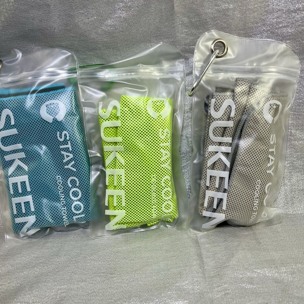 Sukeen (40"x12") Microfiber Cool Towels, Soft Breathable Chilly Towels 3 Pack